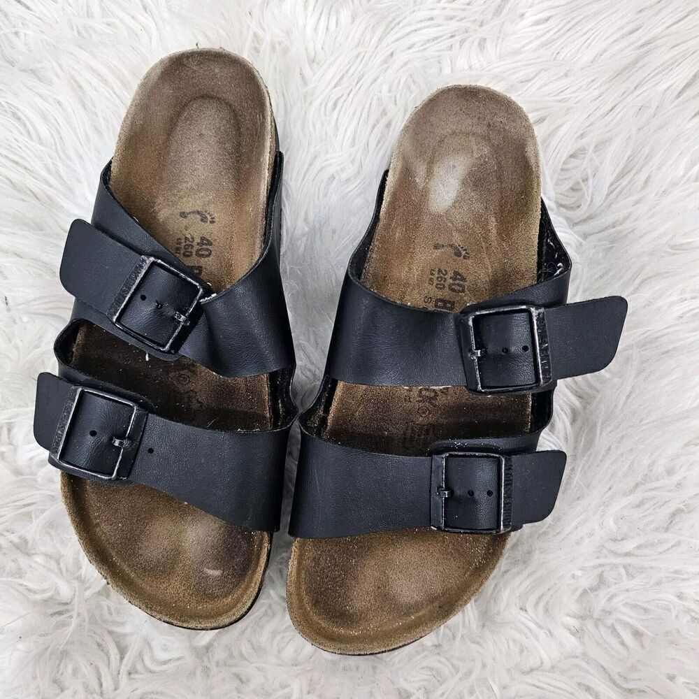 BIRKENSTOCK Arizona Birko-Flor Slide Sandal SIZE (40) W 9 BLACK